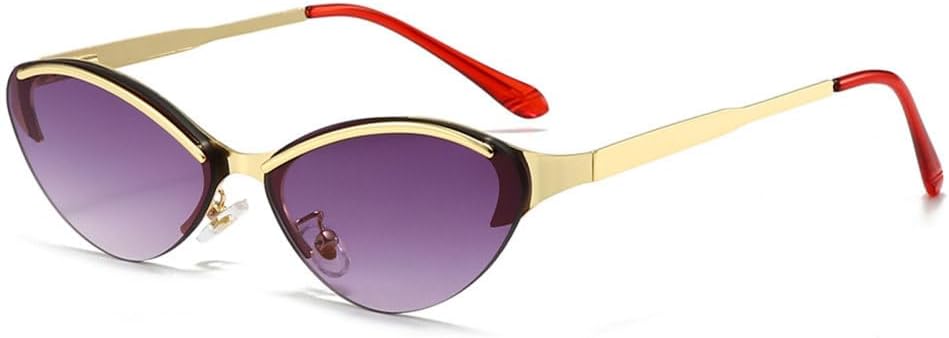 

Модный тренд 2027 года: солнцезащитные очки с металлическими безрамочными дужками, очки «кошачий глаз» для женщин, уличные очки, солнцезащитные очки для активного отдыха MTZJH, Gold Grey