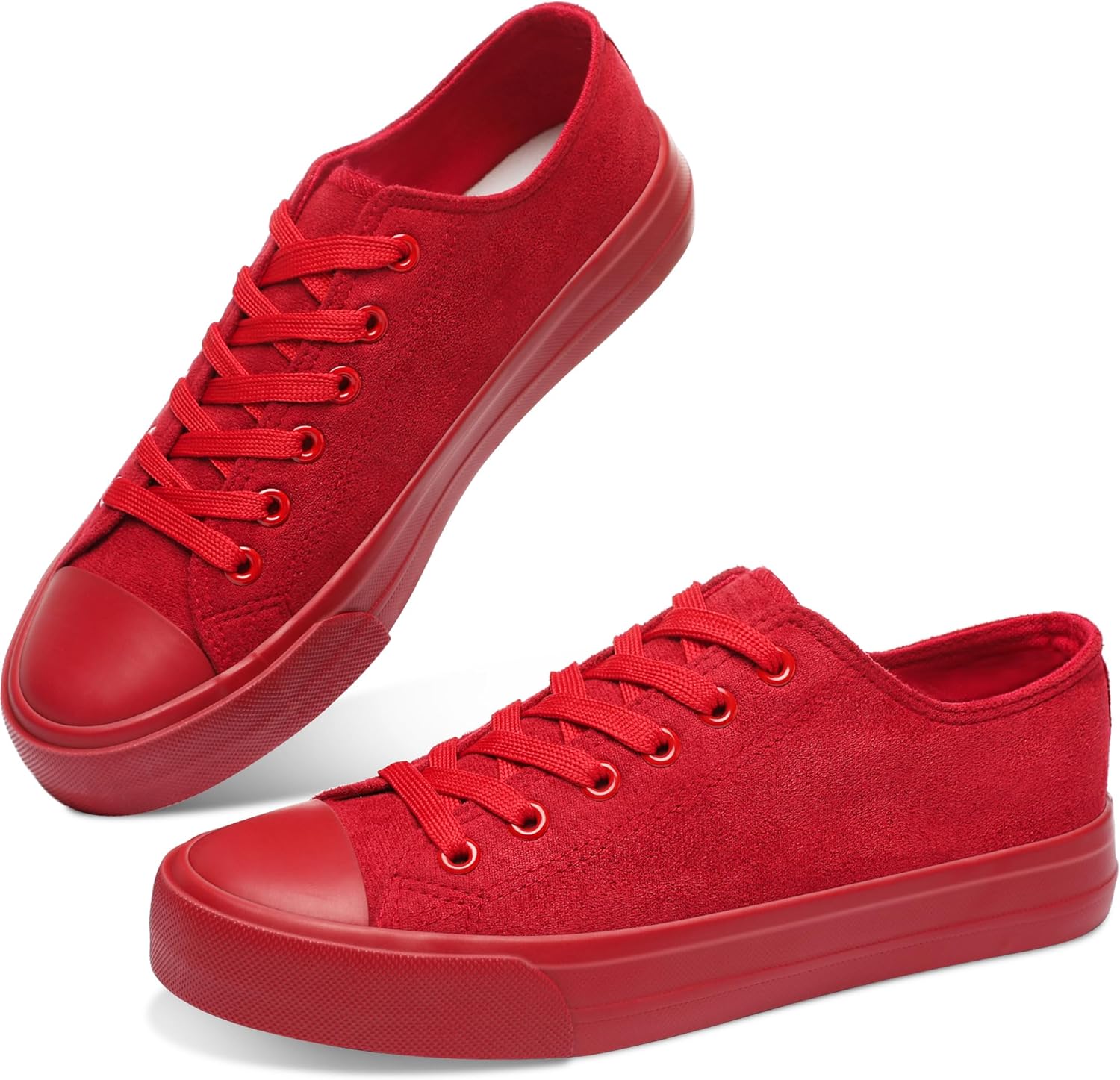 

Унисекс кеды на низком ходу из канвы, модные слипоны для ходьбы Obtaom, красный