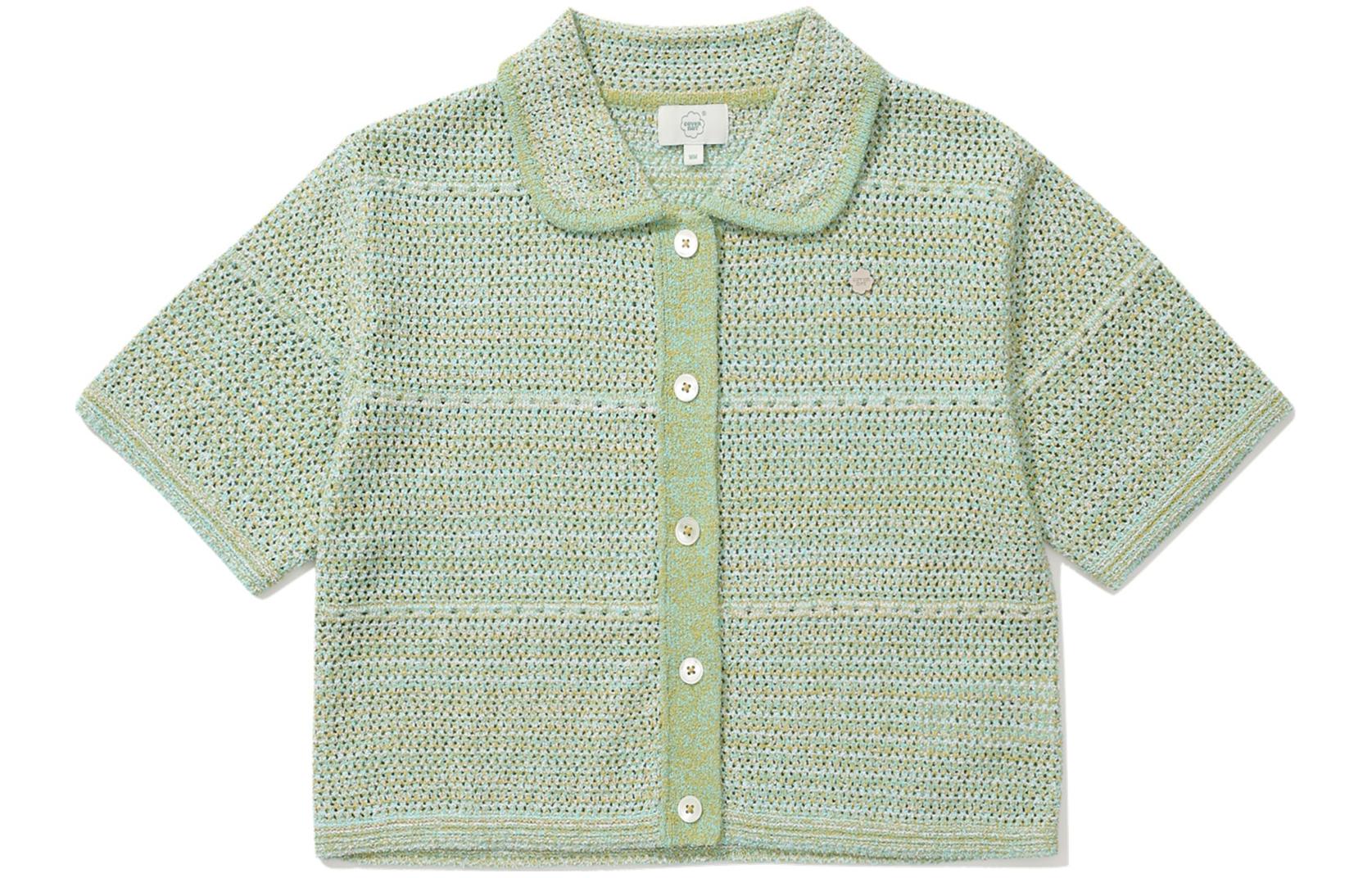 

COVERNAT SS24 Вязаный свитер женский светло-зеленый