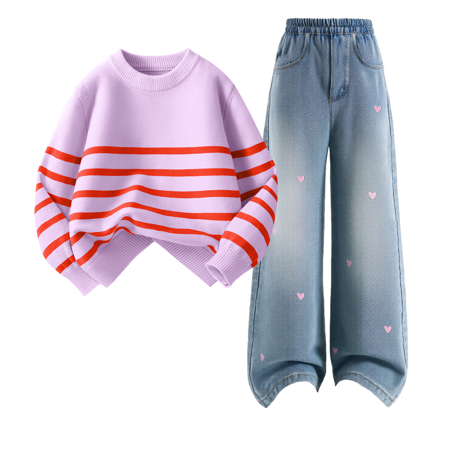 Детская повседневная спортивная одежда Disney, Solid Color Navy Blue+Solid Color Sea Salt Blue — фото 2