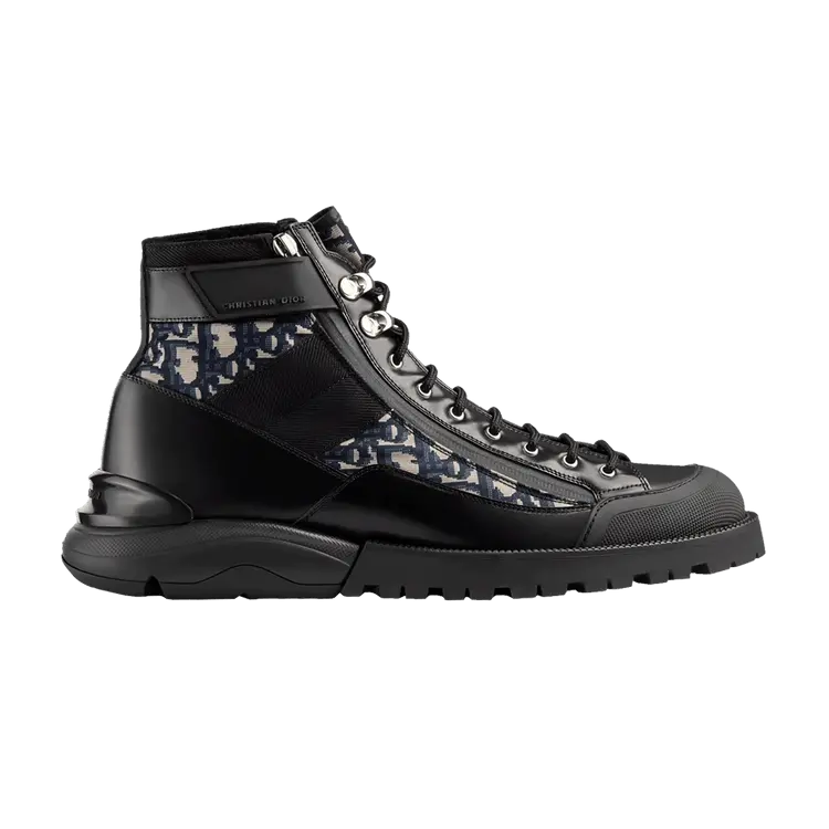 

Ботинки Dior Combat Boot 'Dior Oblique - Black', черный