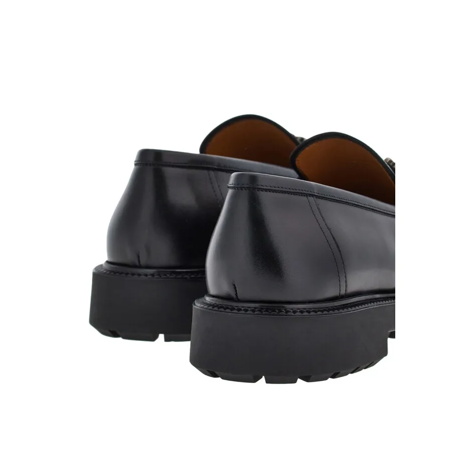 Кожаные мокасины Ferragamo Galles с орнаментом Gancini, черный — фото 3