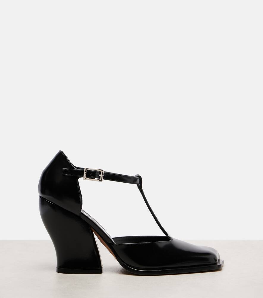Onda 90 туфли-лодочки из кожи с т-образной ремешковой застежкой Loewe, Black — фото 4