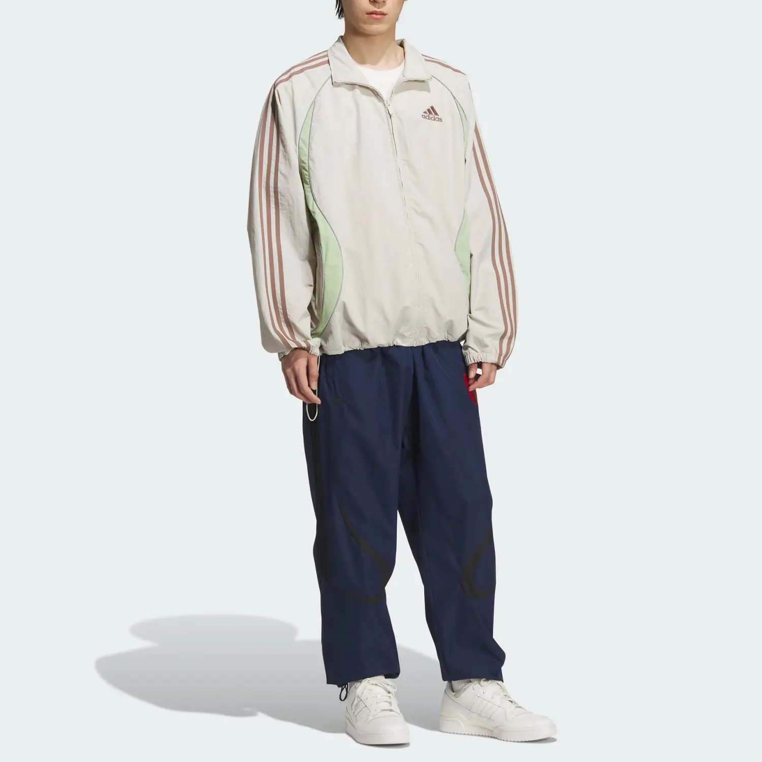 SS25 TEAMGEIST Куртка мужская Adidas, miracle bauxite коричневый/mystic желтый зеленый/trace коричневый (includes 3 pairs of adidas socks) — фото 4
