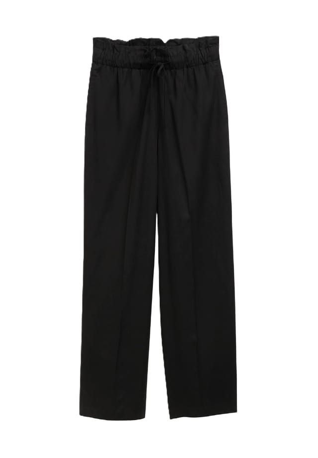

Брюки из ткани с завязками Denim Tom Tailor, черный