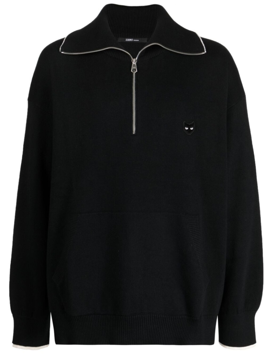 

Zzero By Songzio джемпер Trace Panther с воротником на молнии, черный