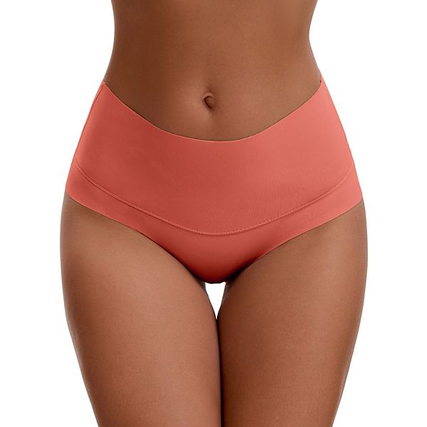 

Женские трусики с высокой талией, утягивающим эффектом и полным покрытием живота, дышащие и удобные. Inspire Chic, Light Orange