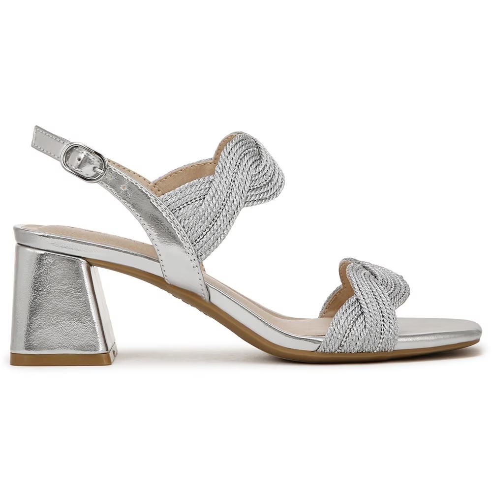 Туфли-босоножки на каблуке с ремешком Charnelle Lifestride, silver faux leather — фото 2