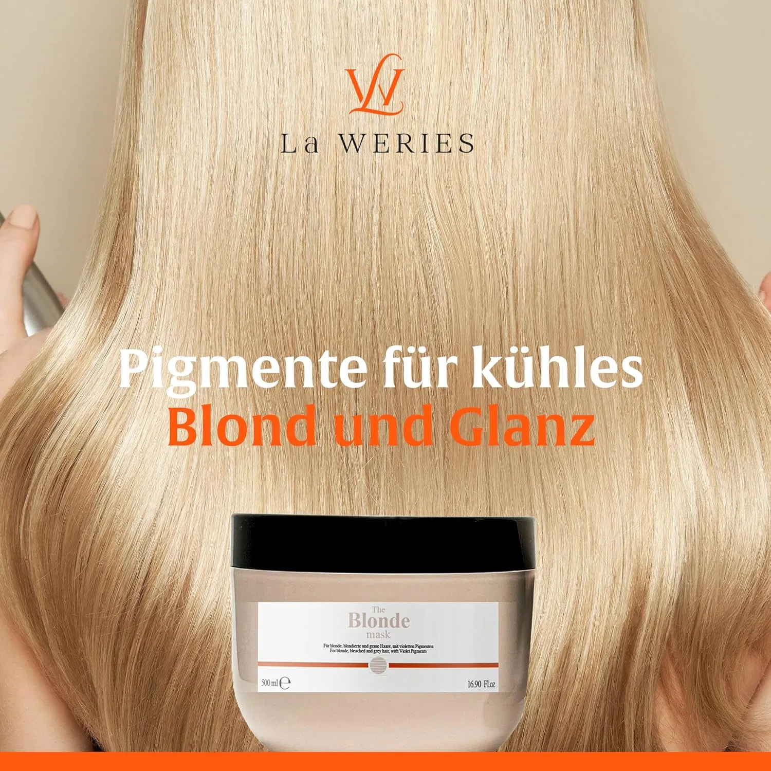 Маска для волос «Blonde Mask» 500 мл от La WERIES La Weries, Beige — фото 4