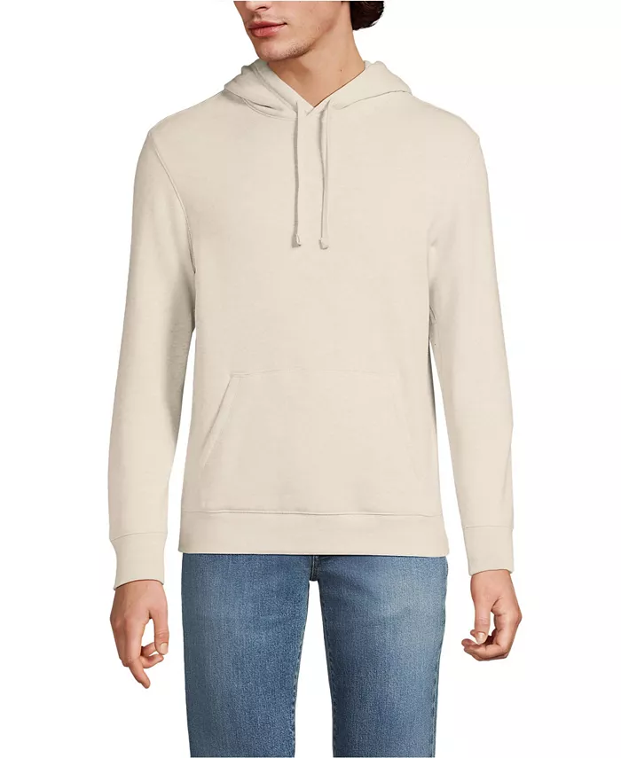 

Мужская толстовка с капюшоном и длинными рукавами Lands' End, белый