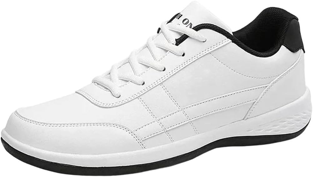 

Мужские кожаные кроссовки с шнуровкой, водонепроницаемые, повседневные, удобные Generic, белый