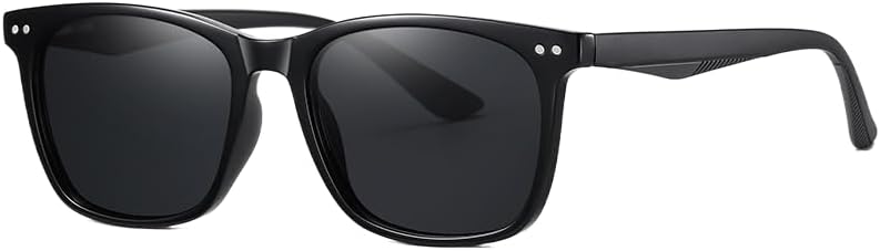 

Поляризованные солнцезащитные очки для мужчин, ретро-стиль, защита от УФ-излучения UV400, антибликовые, для вождения, рыбалки и занятий спортом на открытом воздухе MAZNVISO, Black