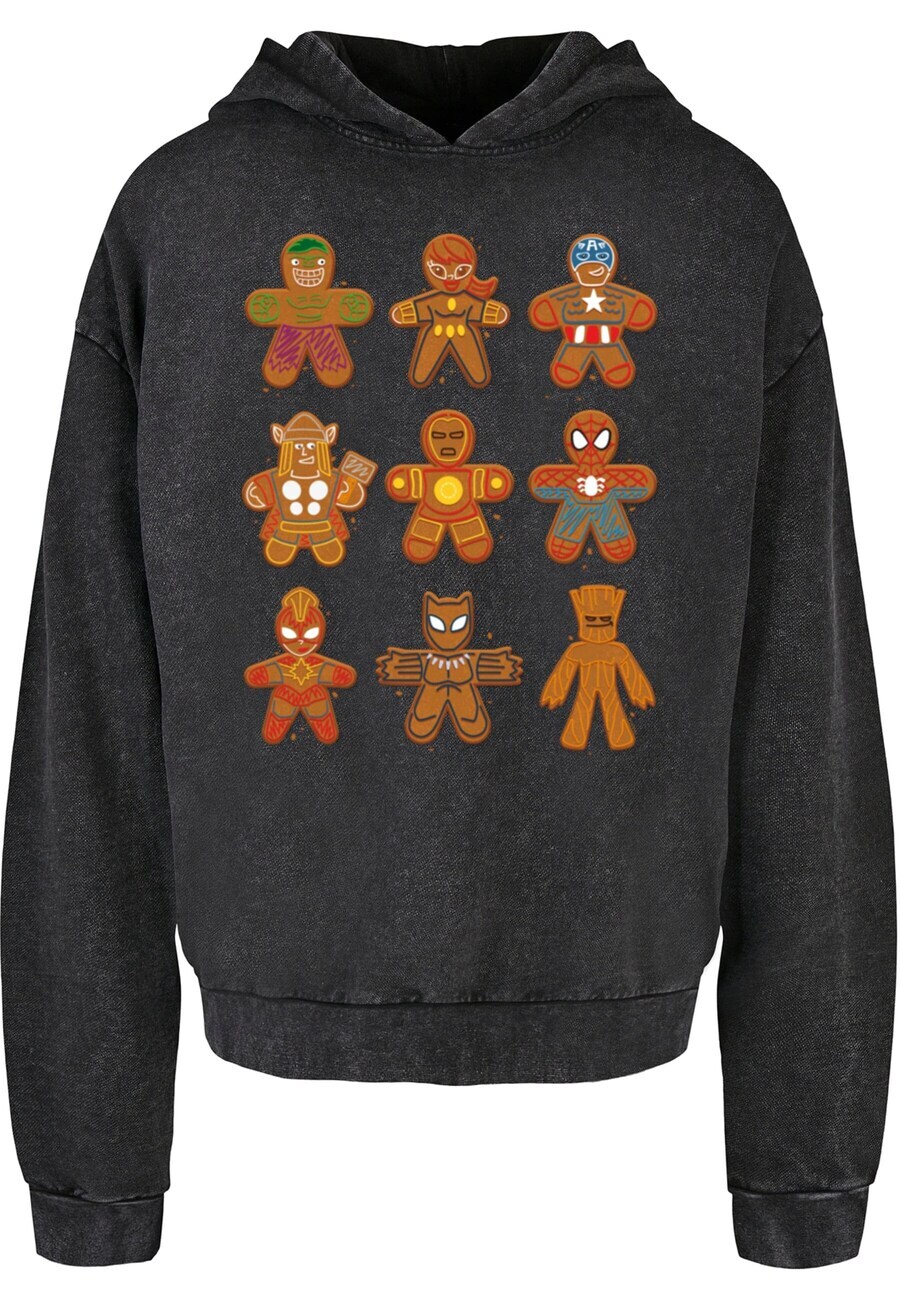 

Толстовка с капюшоном ABSOLUTE CULT Sweatshirt Marvel Universe - Christmas Gingerbread Avengers, черный