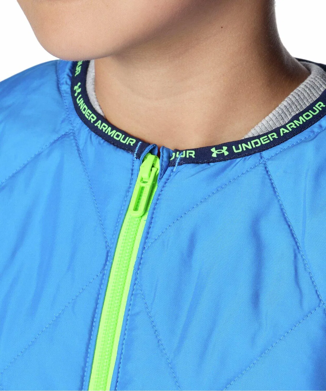 Куртка пуховая UA Quilted Puffer для детей, синяя — фото 4