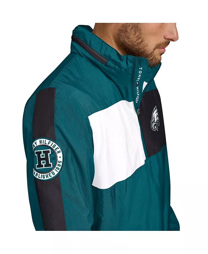 Мужская зеленая легкая худи-куртка на молнии Philadelphia Eagles Gael Tommy Hilfiger — фото 3