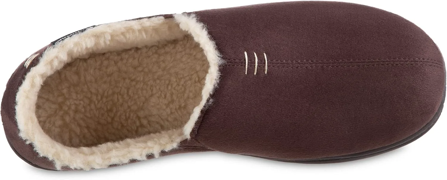 

Мужские тапочки isotoner Nigel из переработанного микрозамша с передовой памповой вставкой и подкладкой из бербера