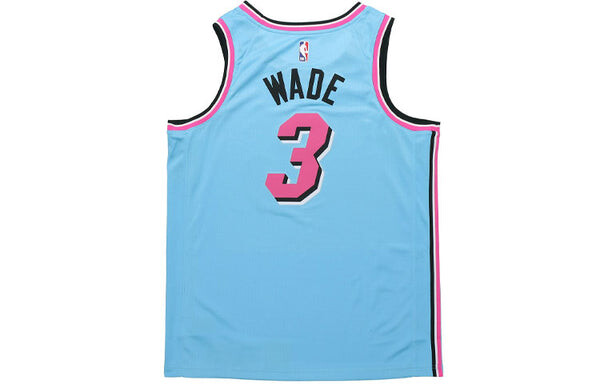Майка Nike NBA SW 19-20 Miami Heat Dwyane Wade 3 ViceWave City Edition Swingman Jersey Blue, синий — фото 2