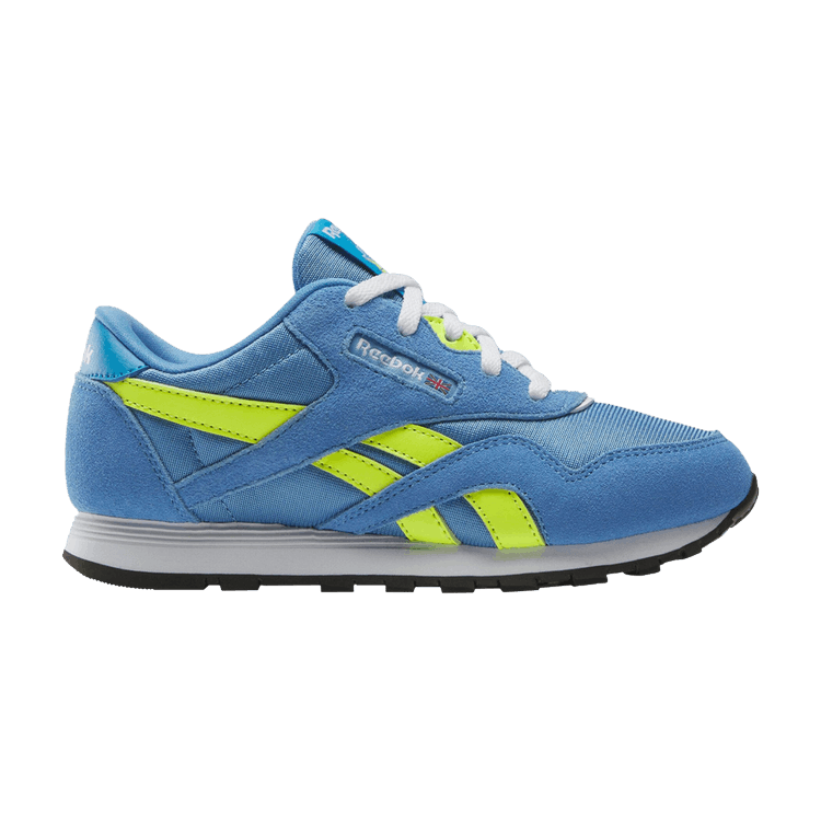 

Кроссовки Reebok Classic Nylon Little Kid 'Essential Blue Solar Acid Yellow', синий
