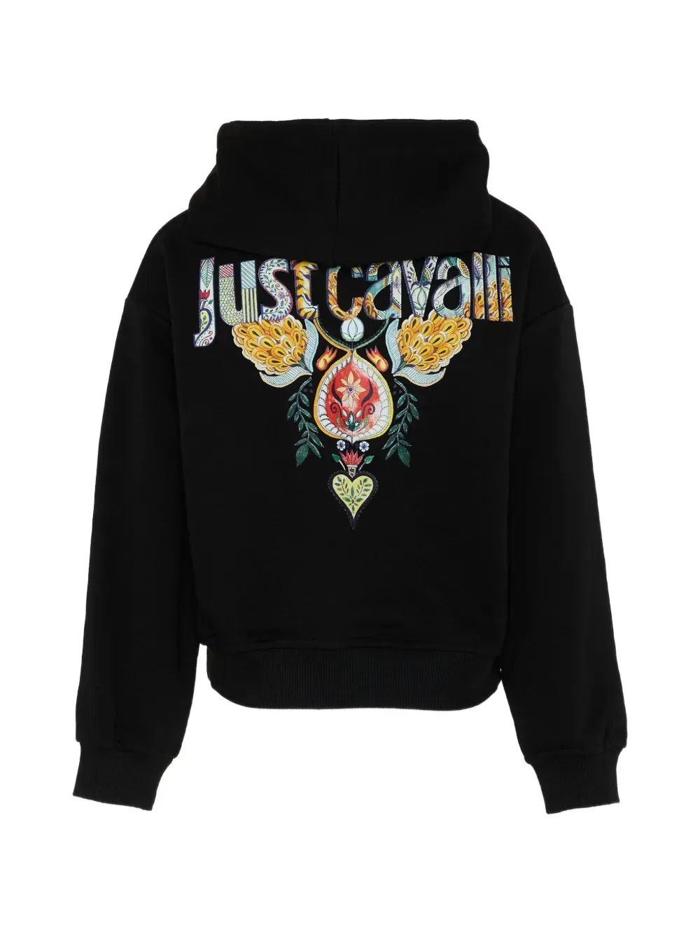 Худи с принтом Just Cavalli Kids, черный — фото 4