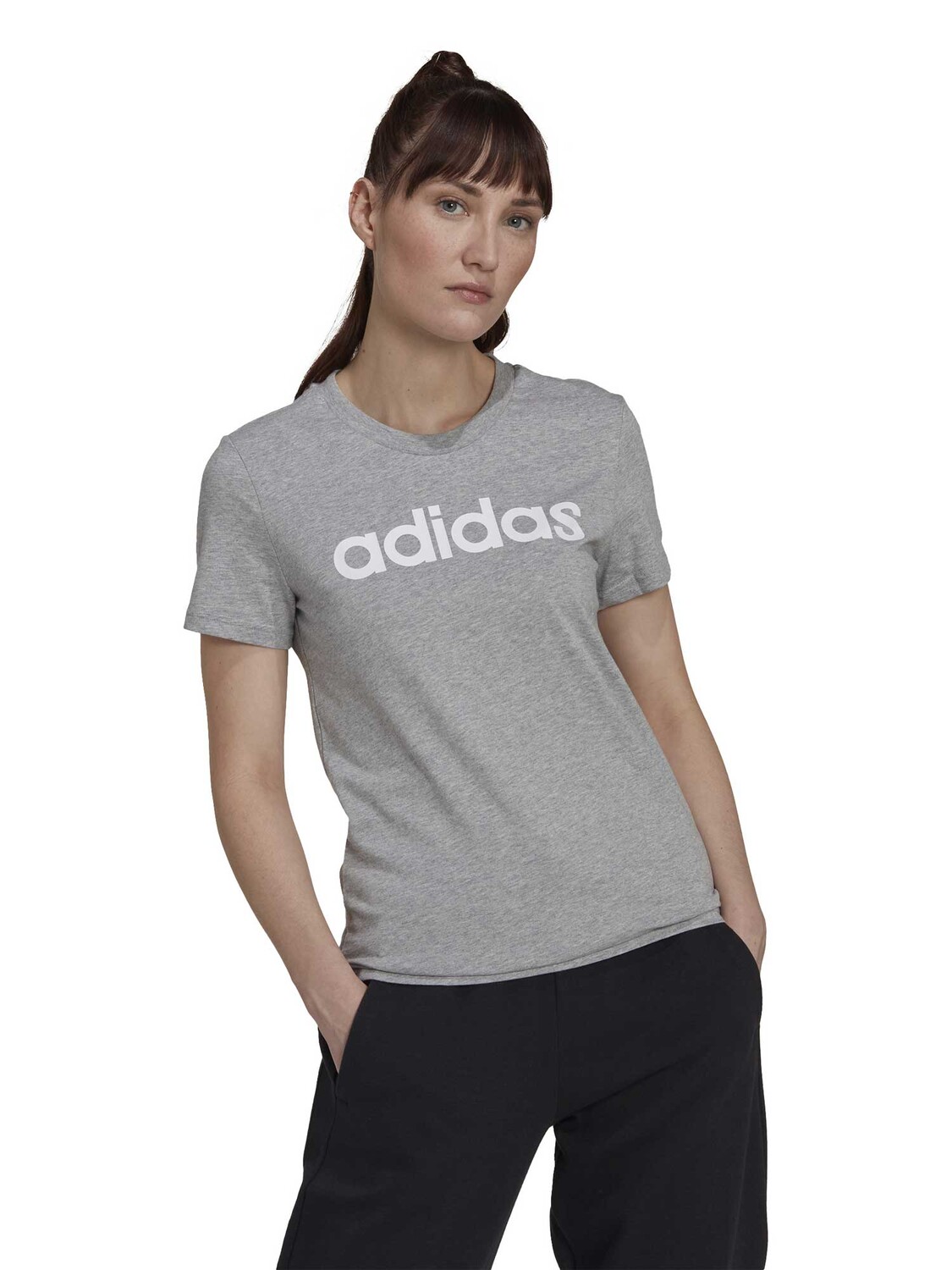 

Футболка Adidas Sportswear LOUNGEWEAR Essentials Slim Logo, серый