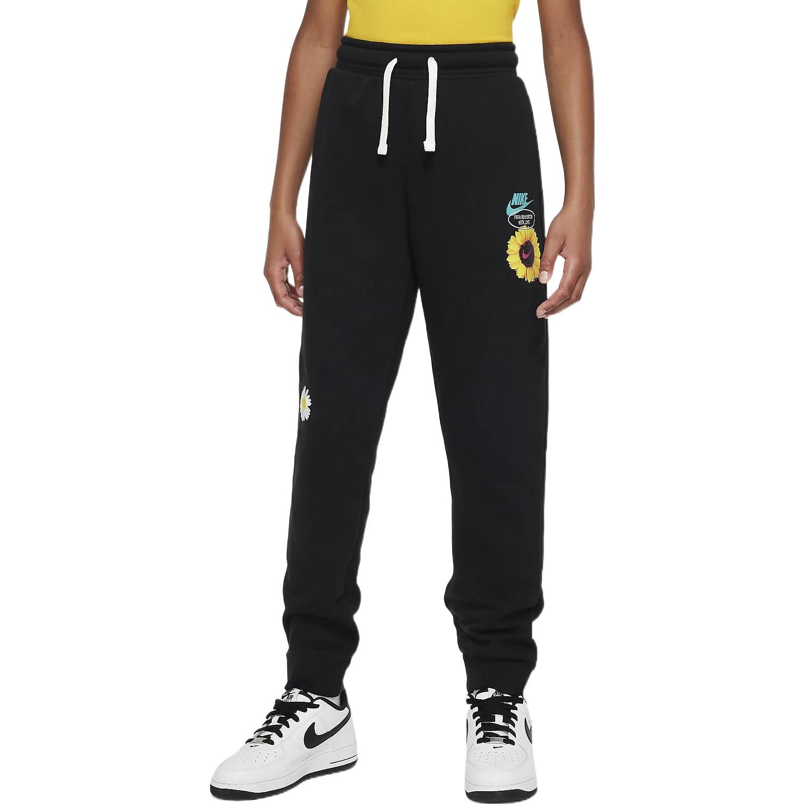 (GS) Nike B Nike Sportswear HBR STMNT FLC Pant Black — фото 3