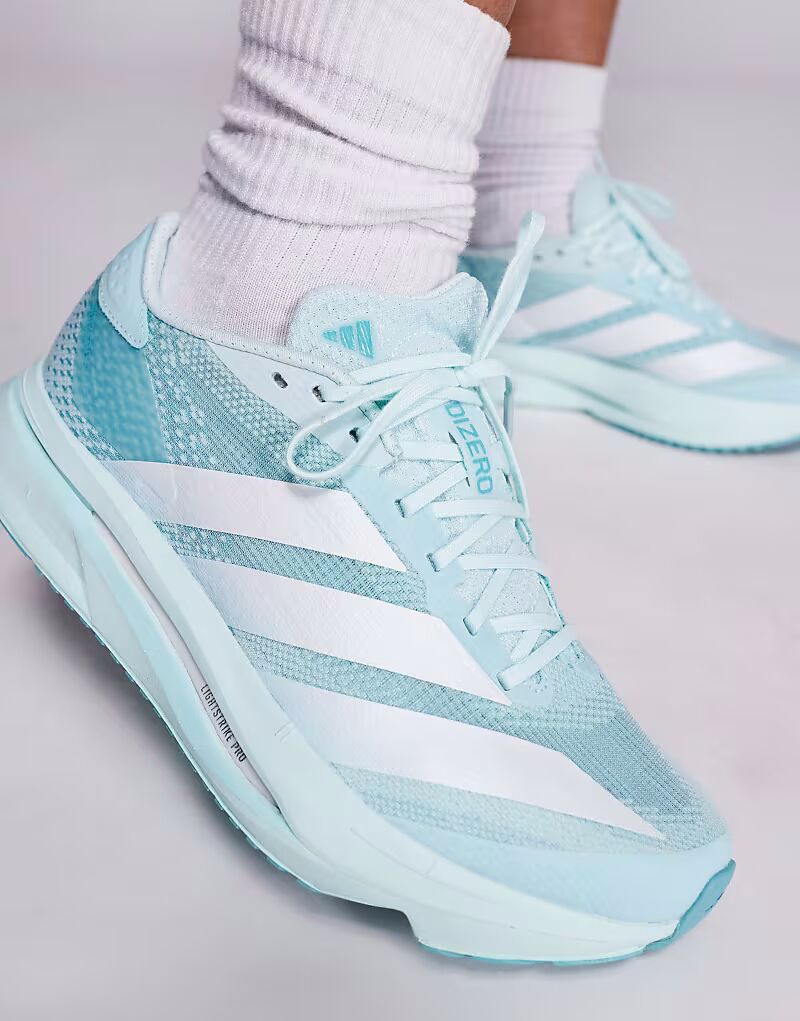 Кроссовки Adidas Running Adizero SL2 мятно-синего цвета — фото 3