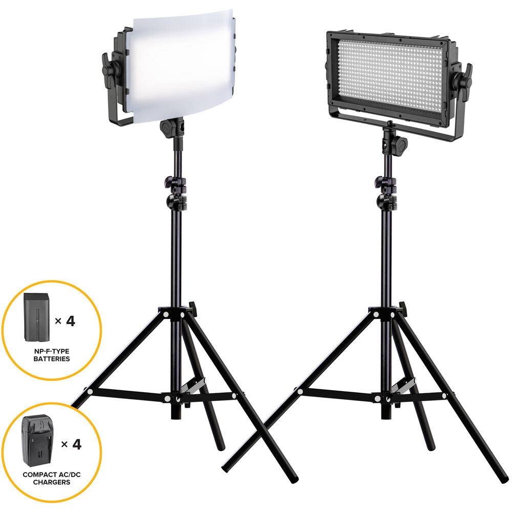 

Светодиодная панель дневного света Genaray Spectro LED Essential 500IID (комплект из 2 ламп с батарейками)