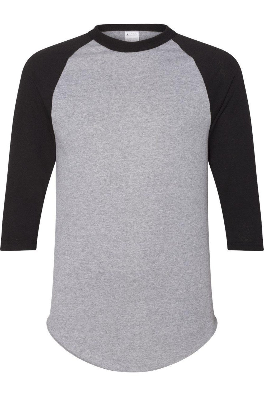 

Бейсбольная майка Augusta Sportswear с рукавом реглан три четверти, цвет athletic heather/ black