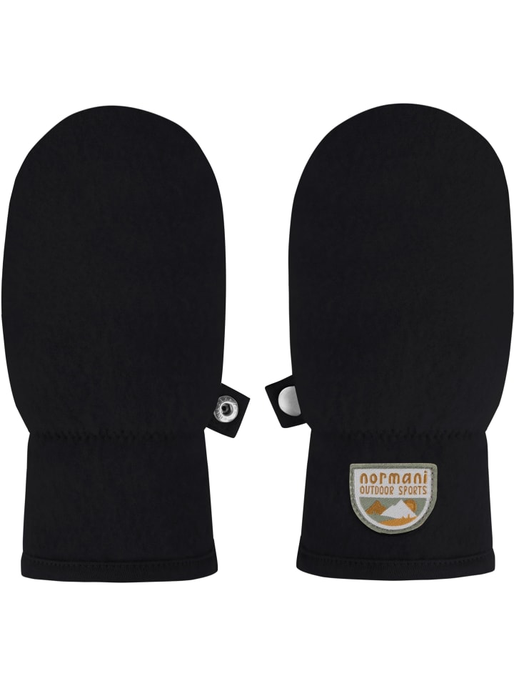 

Normani Outdoor Sports Детские мериносовые варежки Wäldi черного цвета