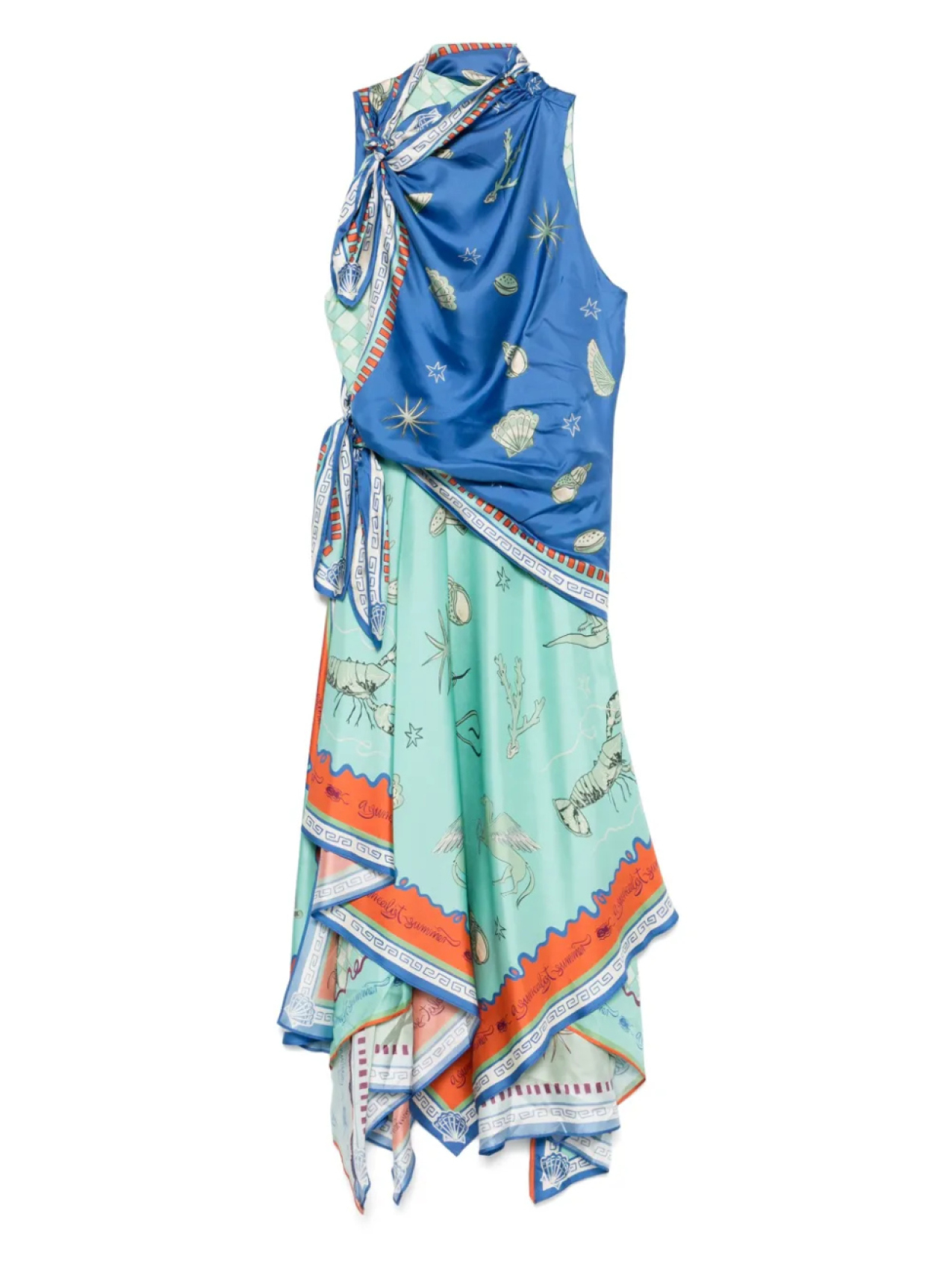 

ALEMAIS платье Surrealist Summer Scarf, синий
