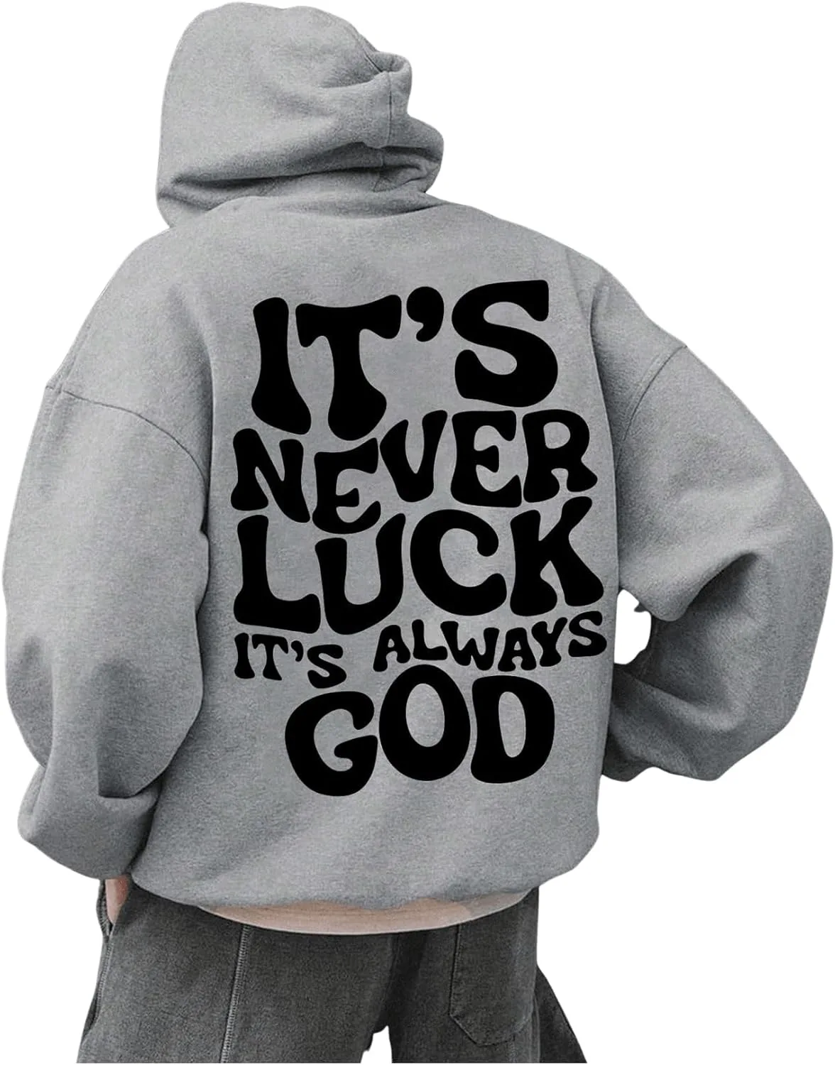 

Мужской оверсайз худи с принтом и шнурком VIPWOLF