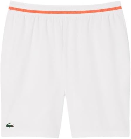 Мужские шорты Lacoste Sport Tennis X Novak Djokovic, White/Mango Tree Red — фото 4