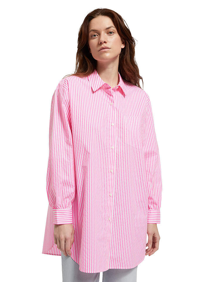 

Блуза Scotch & Soda, цвет pink/weiß