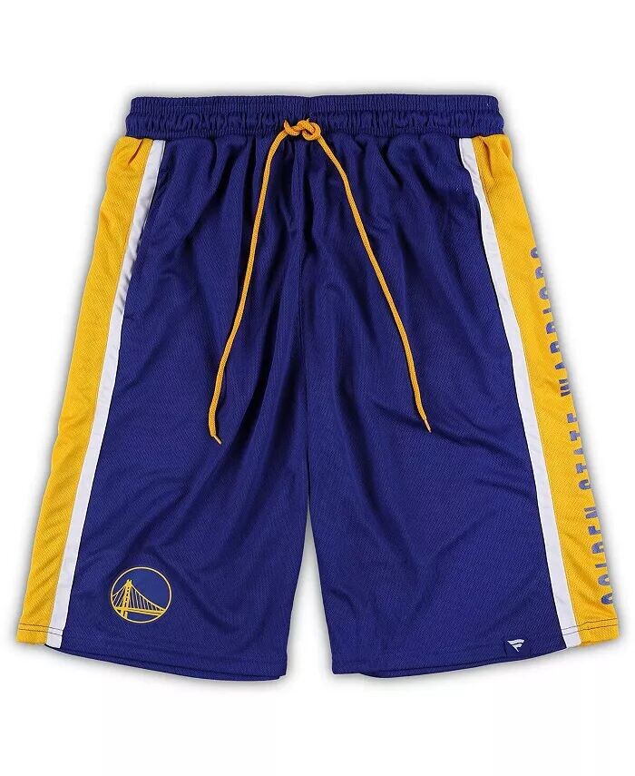 

Мужские шорты из сетки Royal Golden State Warriors Big and Tall Referee Iconic Fanatics, синий