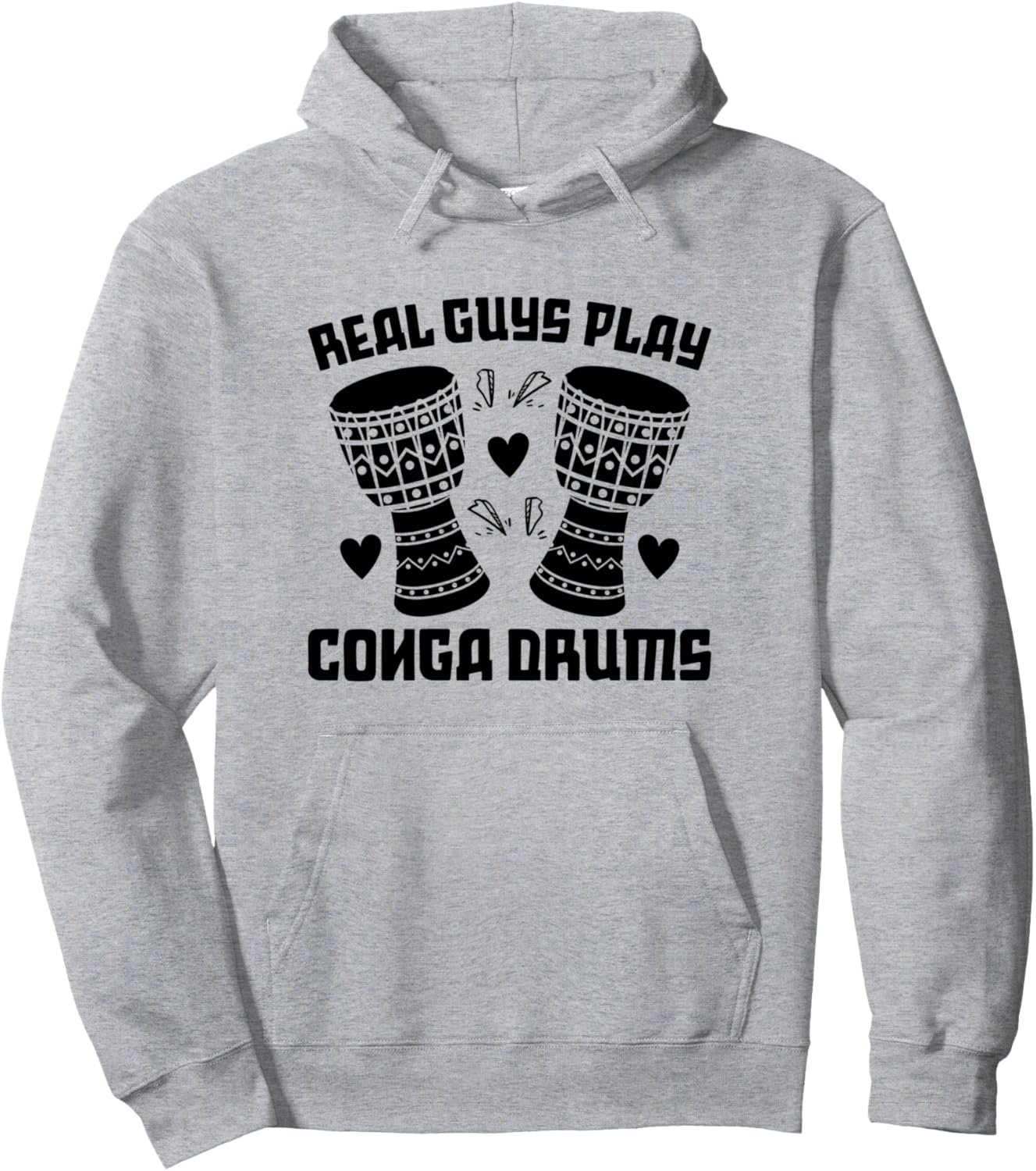 

Худи Настоящий мужчина играет на конгах Conga Player Conga Drummer, серый