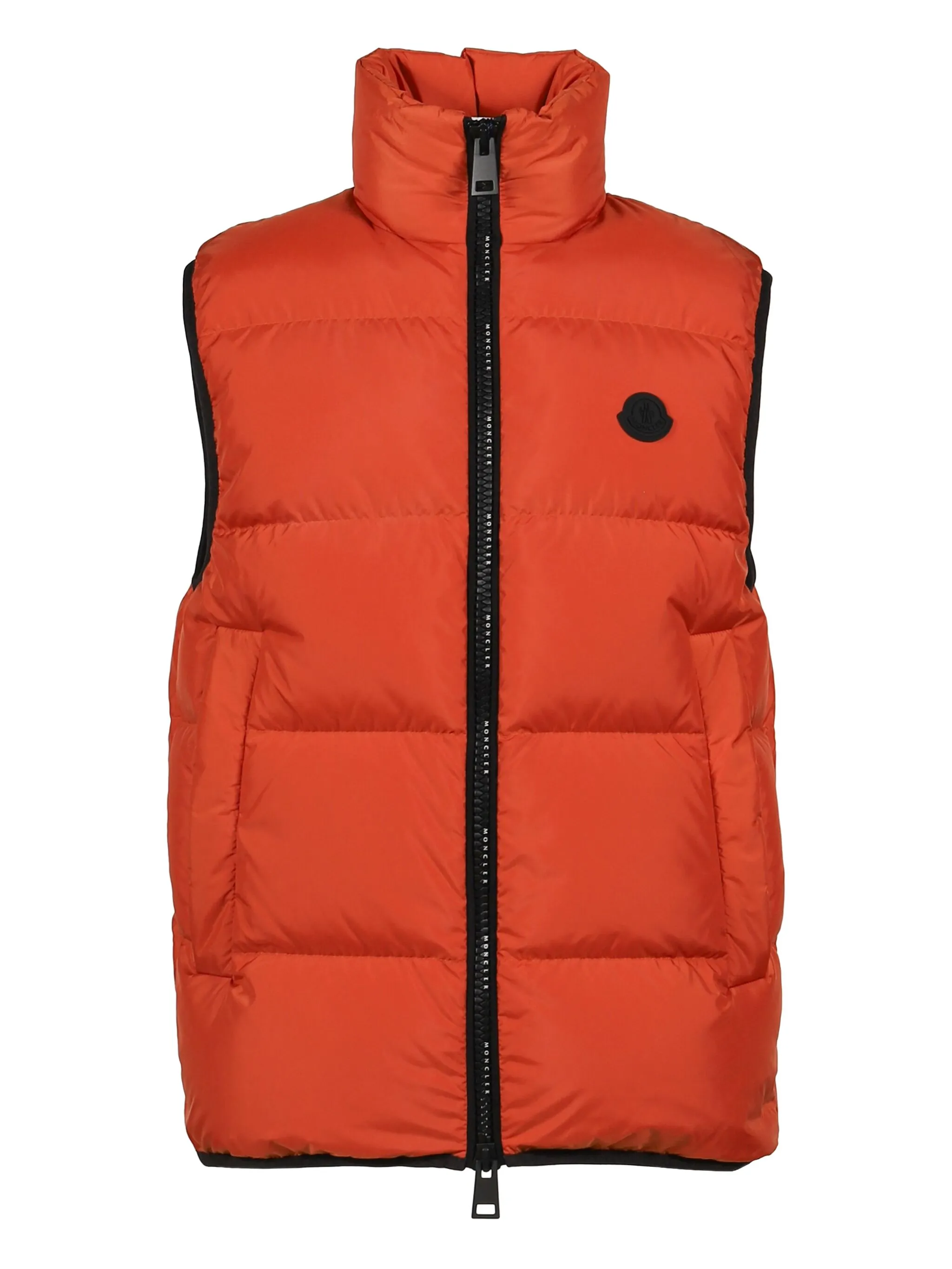 

Жилет с подкладкой на молнии Moncler, оранжевый
