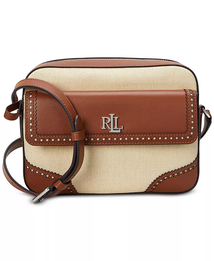 

Сумка-кошелек Marcy Small из соломки и кожи Lauren Ralph Lauren, коричневый/бежевый