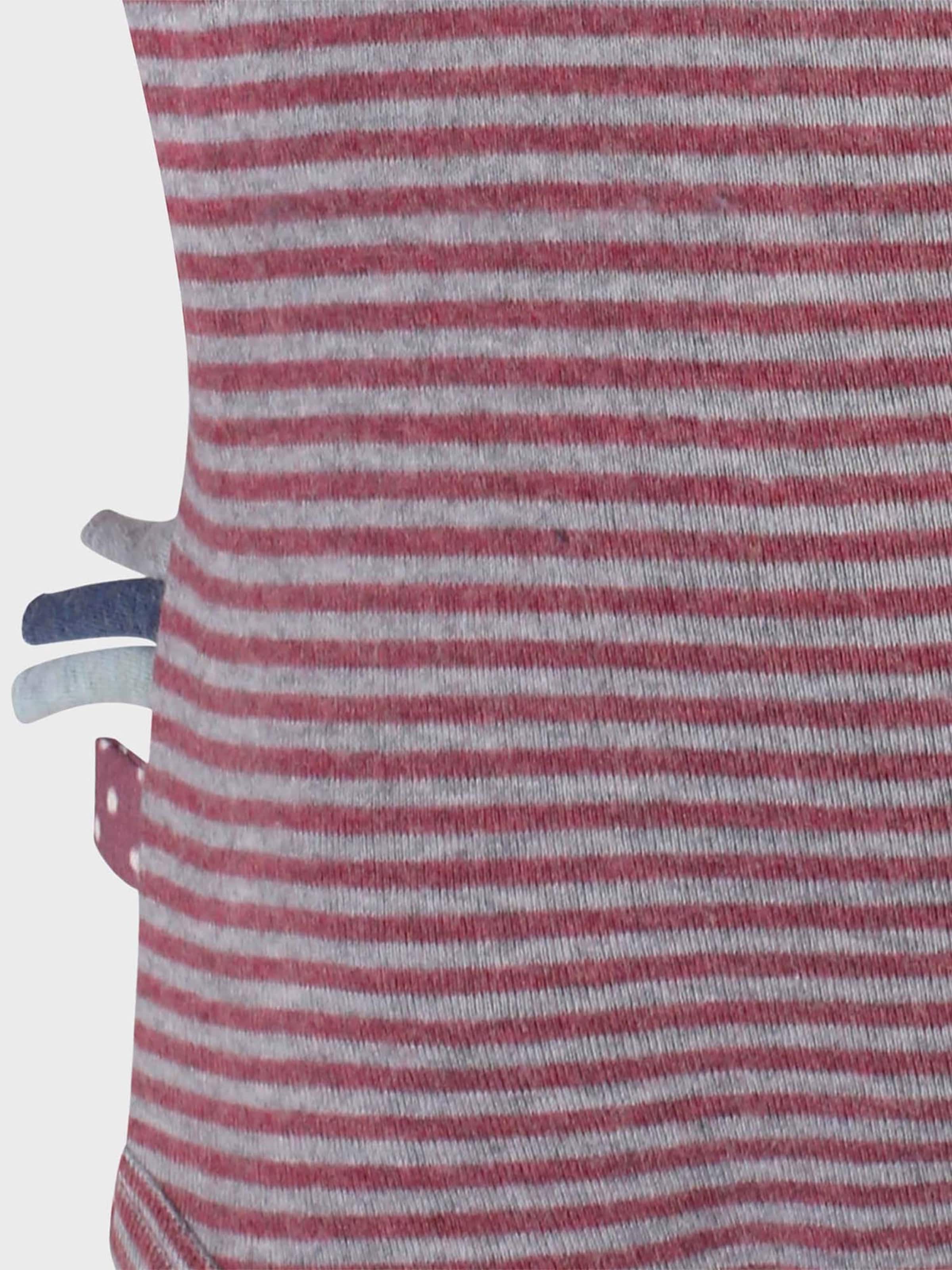 OrganicEra Комбинезон 'Organic Baby L/S Kimono Body, Striped' в цвете Bordeaux — фото 3