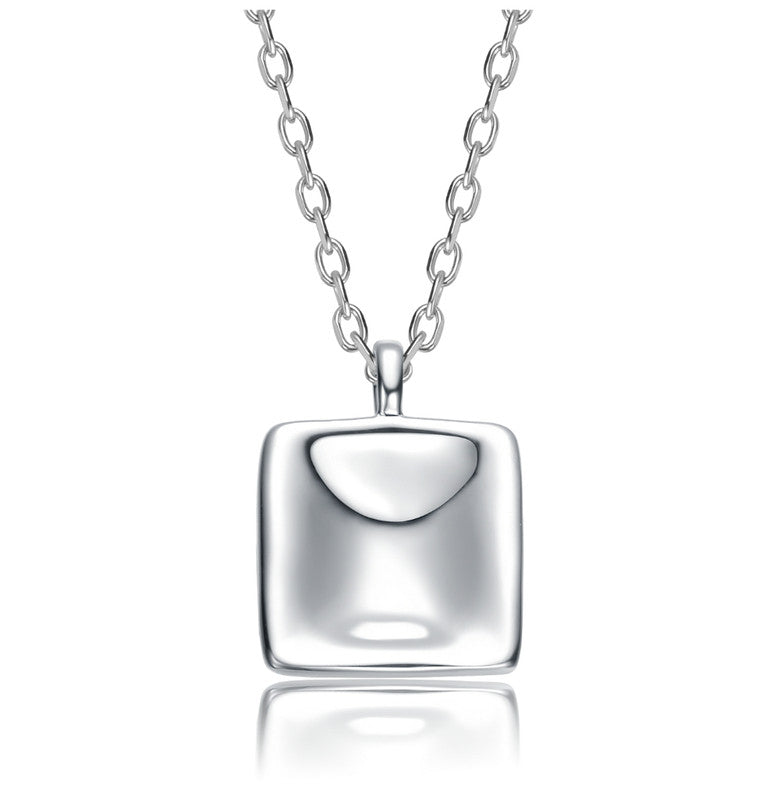 

Ожерелье из белого золота с гладким квадратным кулоном Rachel Glauber, серебряный
