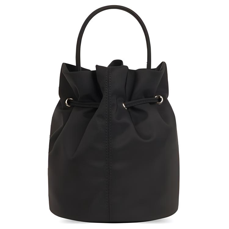 Balenciaga Сумка-ведро нейлоновая женская черная — фото 4