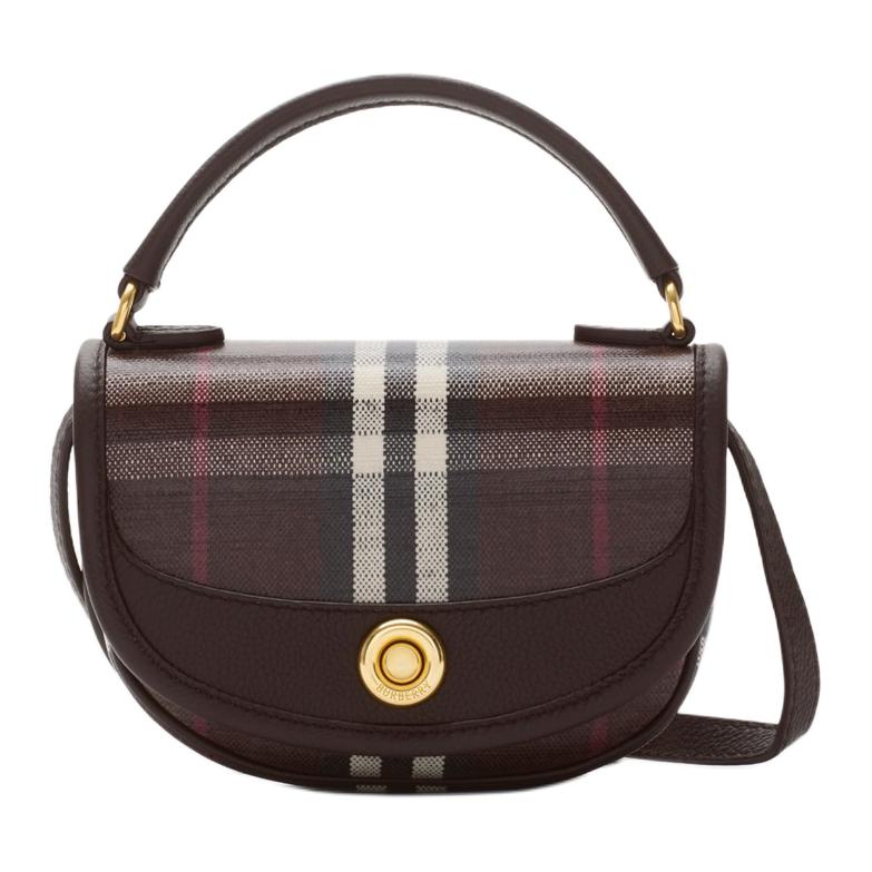 

Burberry Хлопковая мини-сумка женская коричневая