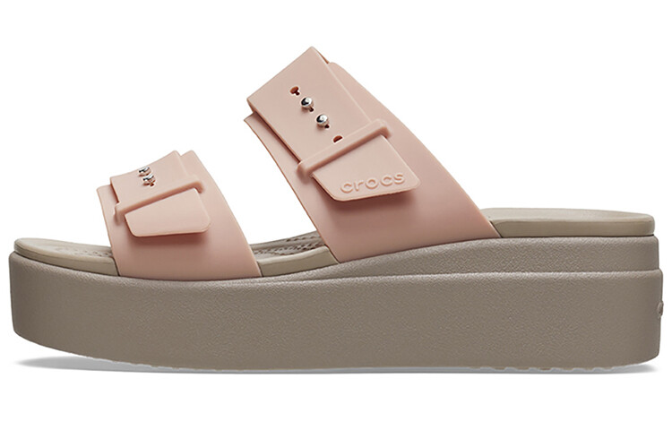 Шлепанцы и сланцы Crocs Pale Blush Brooklyn Sandal 'Brown Beige' Women's