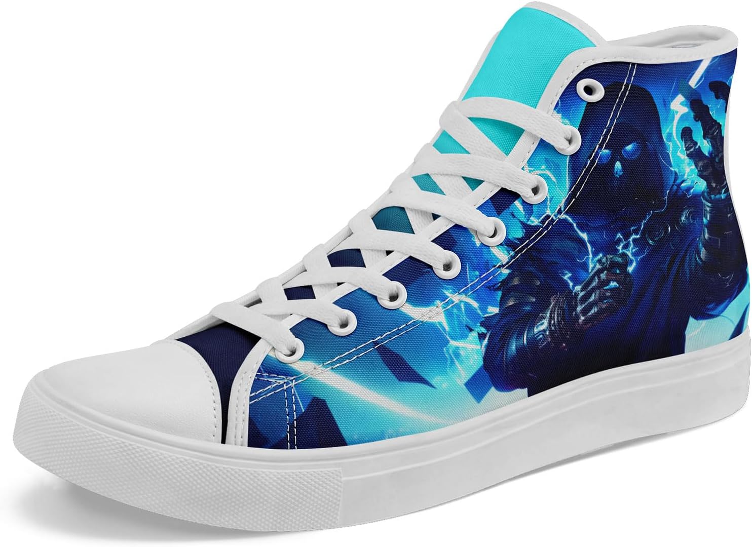 

Высокие кеды на шнуровке AWSOLE Gothic с черепом для мужчин и женщин с принтами бабочек, пламени и цветов, яркие плоские повседневные кроссовки для прогулок, белый/синий/голубой/темно-синий/светло-голубой