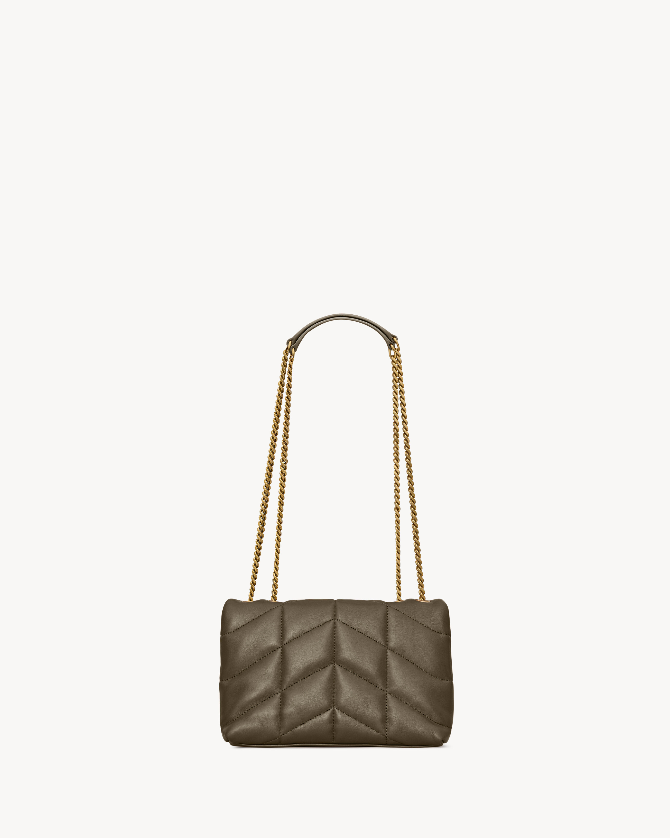 Мини-версия культовой сумки LOULOU Puffer Saint Laurent, зеленый — фото 3