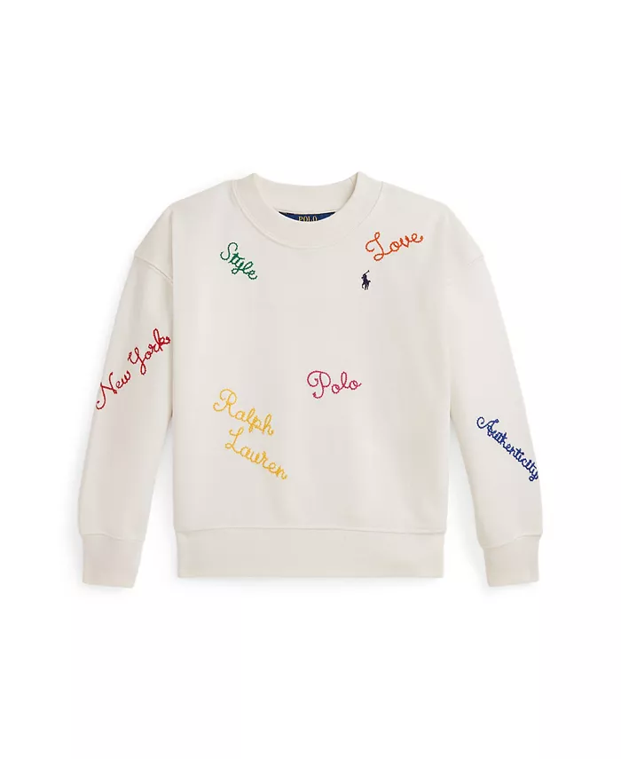 

Детская худи с вышивкой для девочек 2T-6X Polo Ralph Lauren, белый