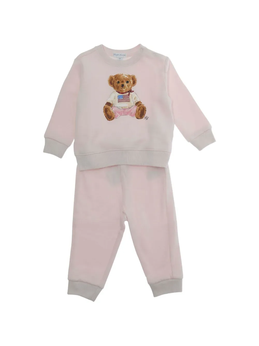 Спортивный костюм с принтом Teddy Bear POLO RALPH LAUREN KIDS, розовый