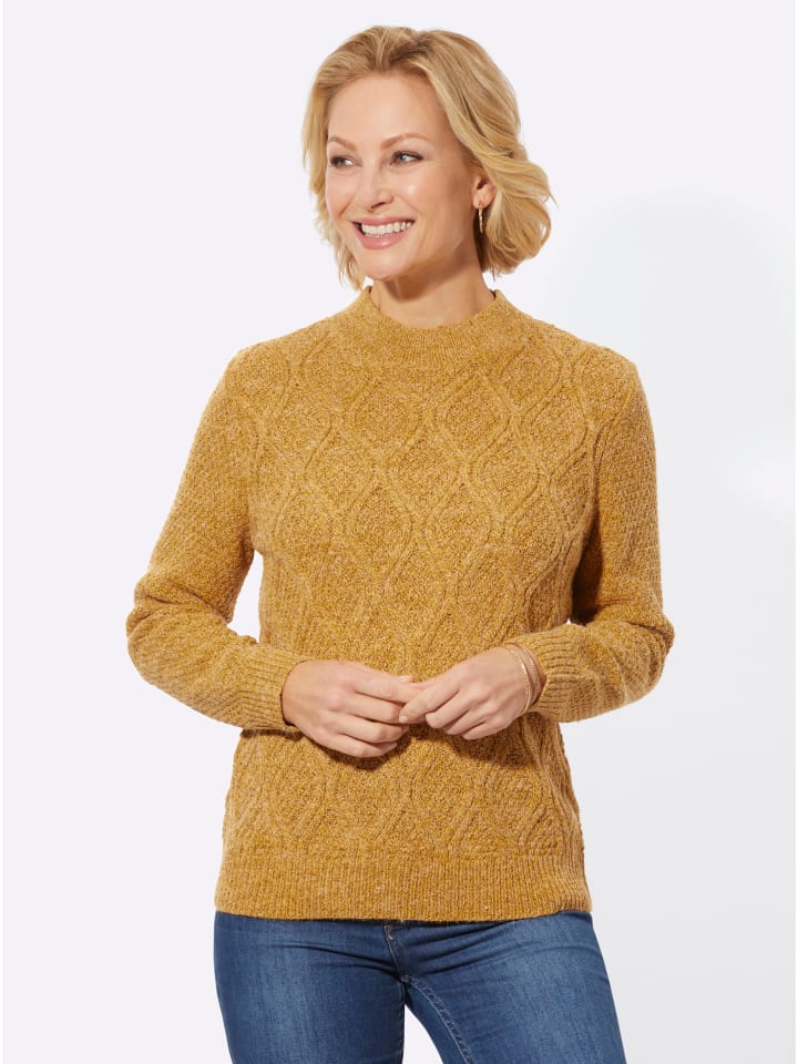 

Свитер с воротником-стойкой в меланжевом цвете охры WITT WEIDEN