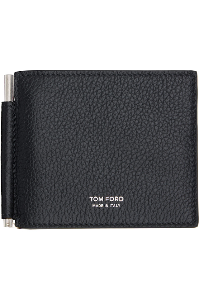 

Кошелек-Зажим для денег из зернистой кожи Tom Ford, черный