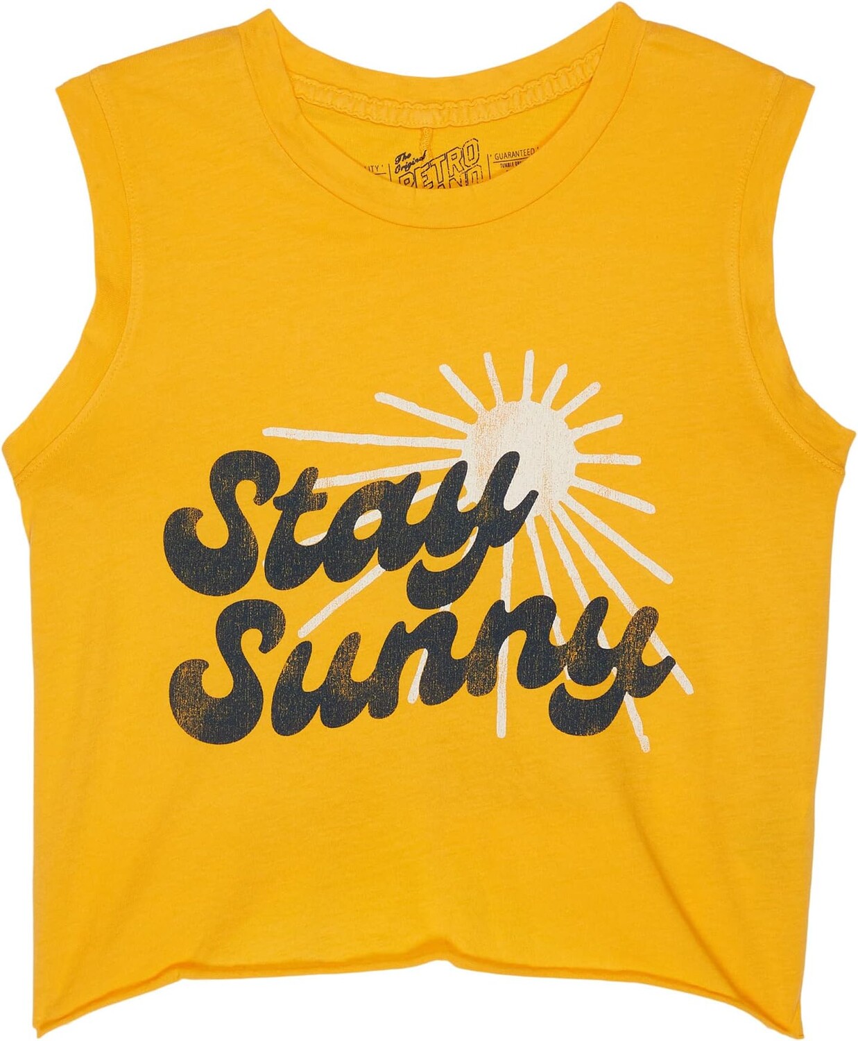 

Пуловер The Original Retro Brand Kids Stay Sunny Slightly Cropped Cotton Tank, золотой, Желтый, Пуловер The Original Retro Brand Kids Stay Sunny Slightly Cropped Cotton Tank, золотой