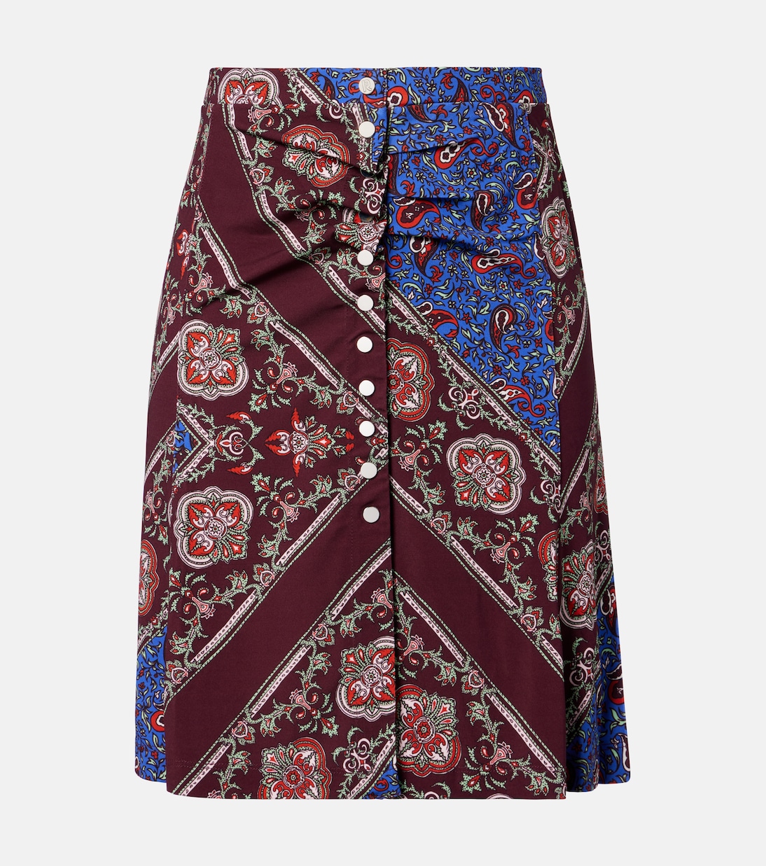 

Мини-юбка с принтом пейсли и сборками Rabanne, Bandana Paisley Scarf Bi